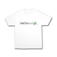 "real girl" White T-Shirt (Pre-order)